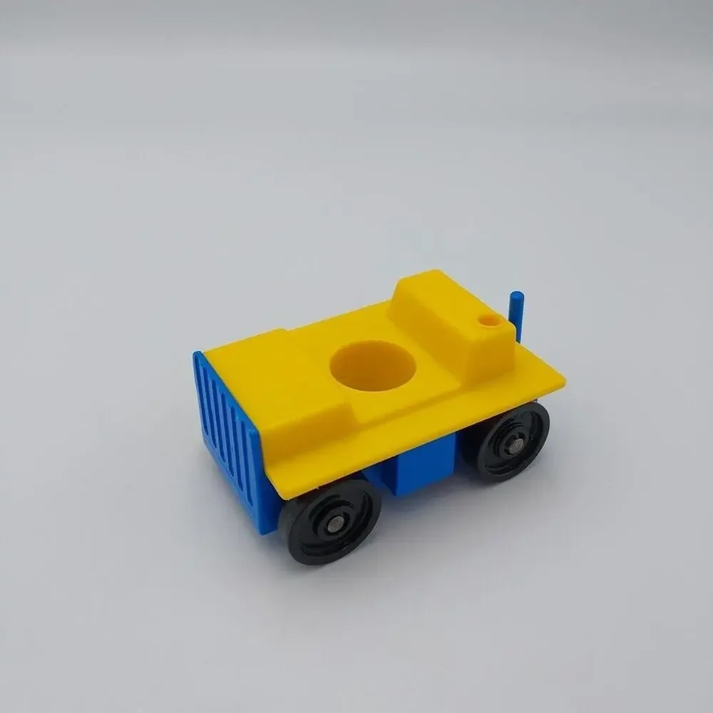 Vintage Fisher Price Little People Airport‎ Tram Truck Blue Yellow